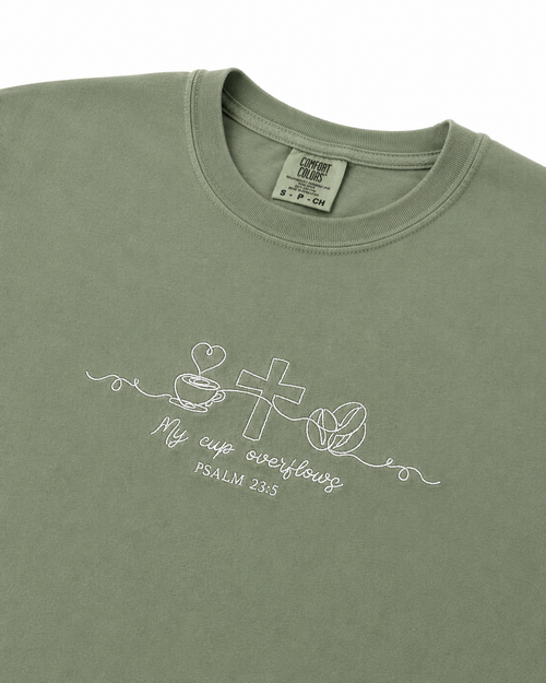 Green My Cup Overflows T- shirt