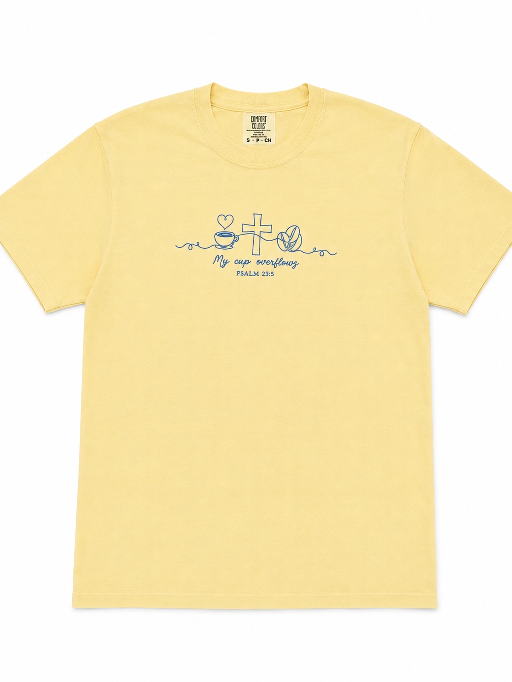 Yellow my cup overflows t-shirt