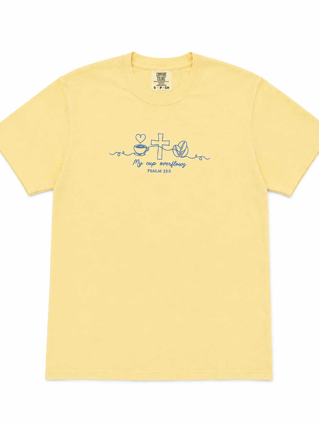 Yellow my cup overflows t-shirt