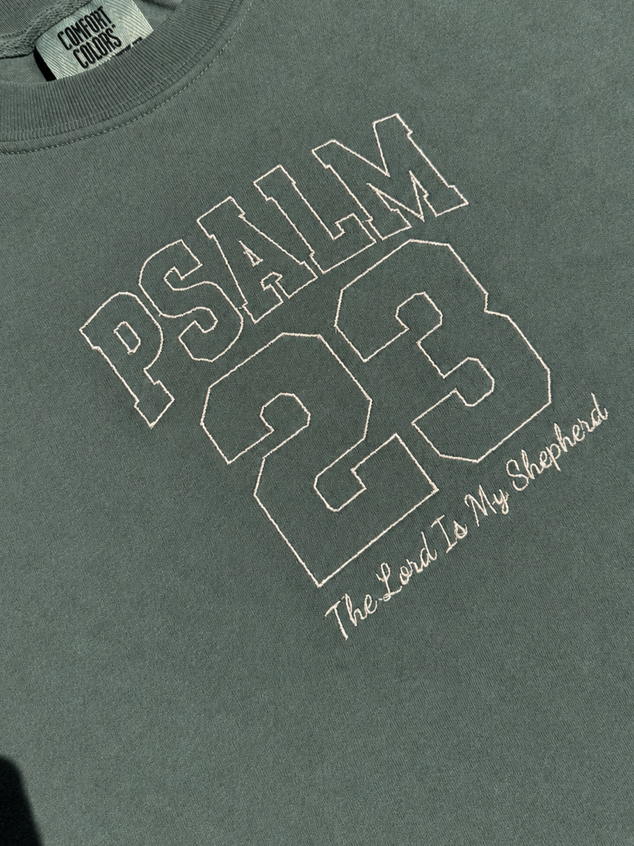 Green psalm 23 t-shirt