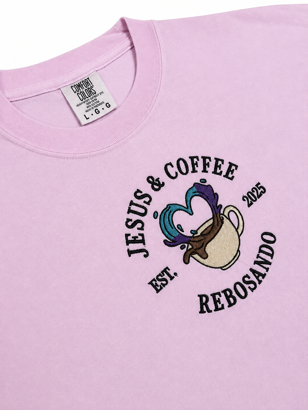 Limited edition pink coffee & Jesus t-shirt
