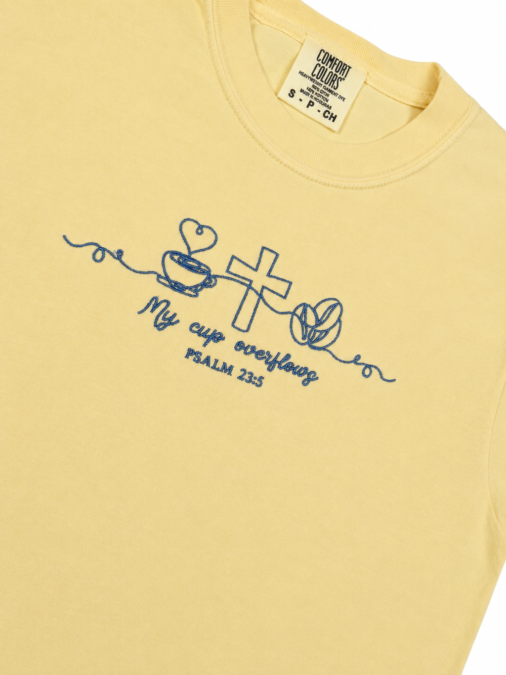 Yellow my cup overflows t-shirt