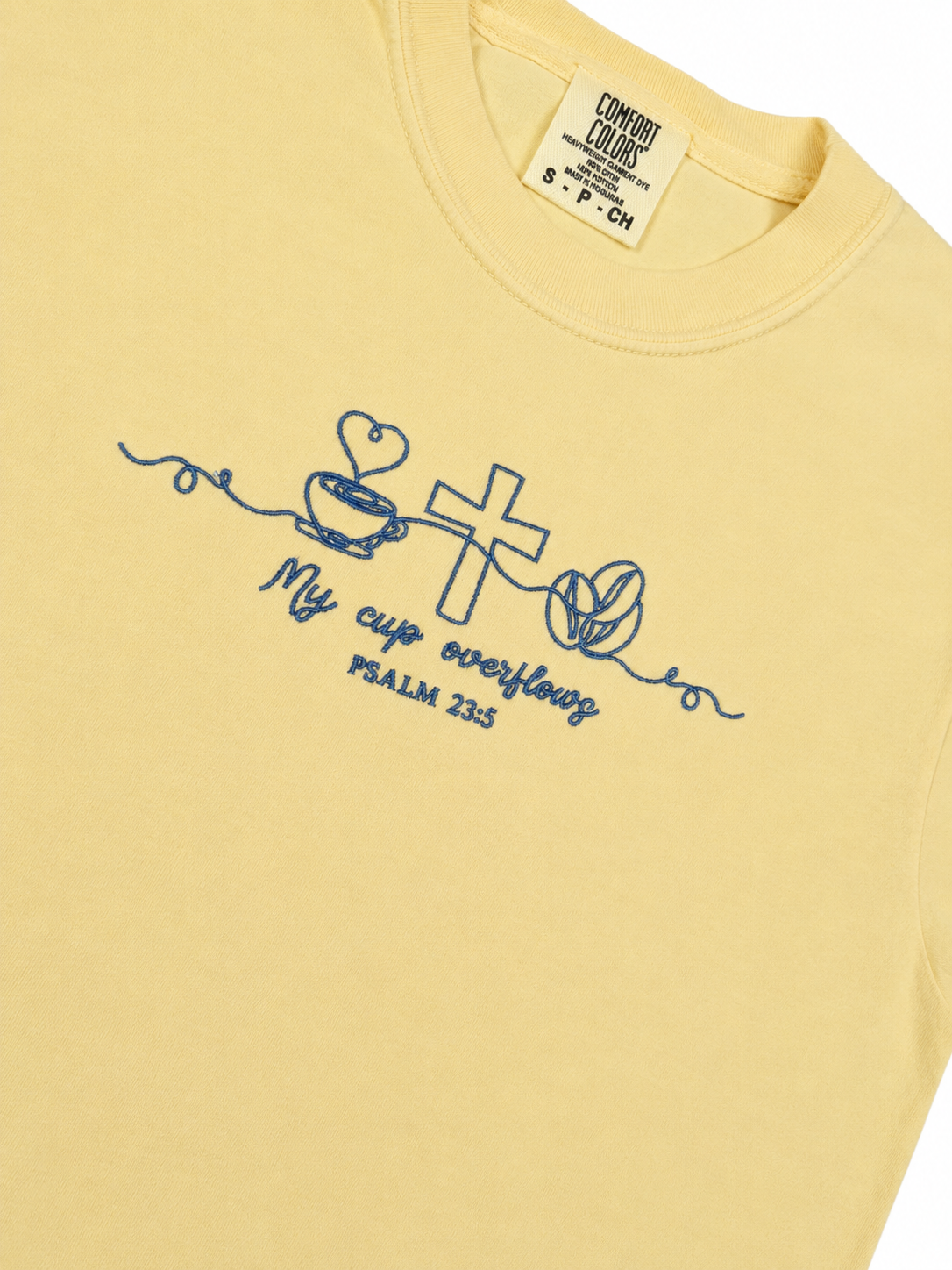 Yellow my cup overflows t-shirt